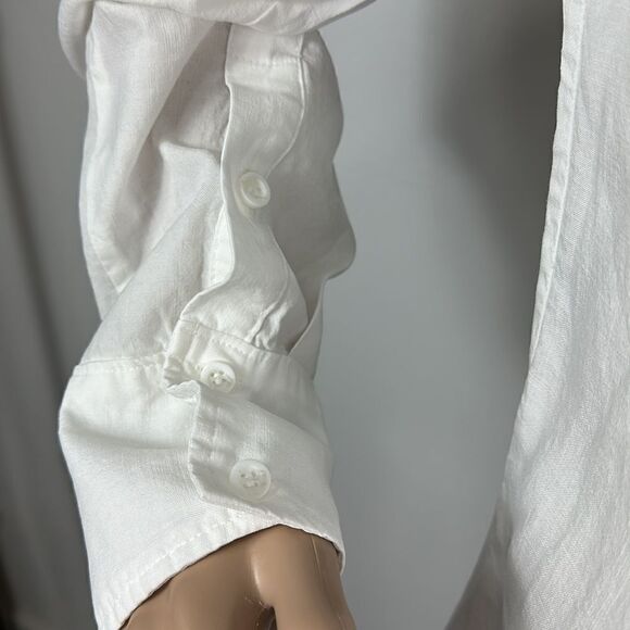 Cloth & Stone White High Low Hem Button Down Shirt Size S - Picture 3 of 12
